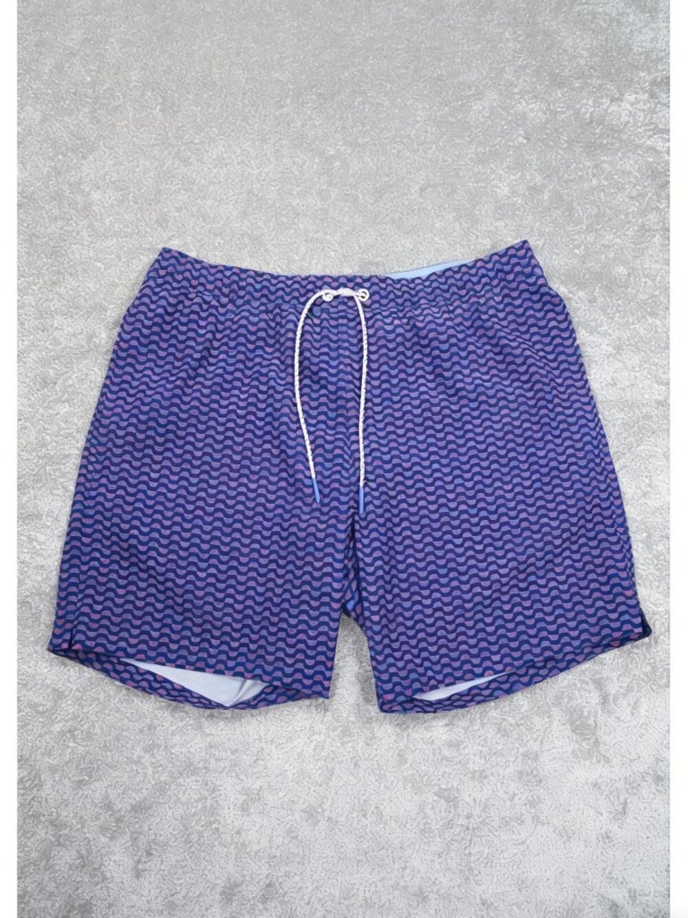 Bonobos Shorts Mens Large Navy Blue Pink Geometric Hybrid 7"